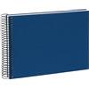 goldbuch Bella Vista 20 376 - Album fotografico a spirale in lino con 40 pagine bianche da incollare, 24 x 17 x 2,8 cm, colore: Blu