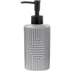 Spirella Dispenser di Sapone poliresina Grafica in Bianco e Nero