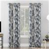 Sun Zero Alamea Botanical Print Theater Grade 100% Blackout Grommet Curtain Panel, 40 x 84, Indigo