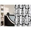 Spirella Tenda da Doccia Poliestere con Anelli 180x200 cm Grigio e Nero