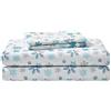 Eddie Bauer Indigo Flannel Sheet Set, Tossed Snowflake, Completo