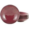 Creatable, 21993 Serie NATURE COLLECTION, Berry, Set di 6 piatti fondi in gres porcellanato, lavabile in lavastoviglie e forno a microonde, produzione di qualità