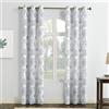 No. 918 Janelle - Tenda a pannello semitrasparente con motivo floreale, 101,6 x 213 cm, colore: Bianco