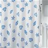 Spirella Tenda da Doccia in Poliestere Concha 180x200 cm Blu Navy