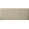 DUÉRMETE ONLINE - Testiera Premium imbottita modello Milano | rivestimento in ecopelle di alta gamma, include accessori e viti, legno, beige, 145 x 60 cm (letto 135/140)