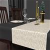 Soleil d'ocre, Runner da tavolo festivo stampato 40 x 180 cm, oro bianco