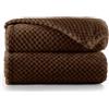 DecoKing Coperta Plaid Pile 170x210 cm per Letto una Piazza e Mezza Calda Accogliente e Spessa in Morbido Velluto Stile Scandinavo Per Letto Divano Sedia Tutte le Stagioni Marrone Henry