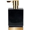 Spirella Seifenspender Roma Flüssigseifen-Spender Porzellan 300ml Nero/Oro