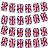 YAAVAAW Bandierine Union Jack da 10 m, con 30 bandiere per decorazioni per l'80° anniversario, bandiera britannica britannica Union Jack per eventi sportivi, giochi di calcio europei, decorazioni per feste