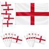 WALLFID Set di bandiere da 16 pezzi,decorazioni per coppe europee,1 pezzo di bandiera grande 150x90cm,con occhielli in ottone,15 pezzi bandiera a mano piccola,decorata per eventi sportivi,feste(Inghilterra)