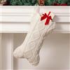 WEITAPYT Calza di Natale per Cani, 18 * 6 Pollici Cane Gatto Calze Natalizie, Calze di Natale da Appendere, Forma di Osso, Adatto per Decorazioni Natalizie per La Casa E per Il Camino/Bianco