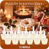 Scent-Hi Ricarica Diffusore Elettrico per Ambienti Kompatibel mit Air-Wick/Glade, 12x19ml Diffusore Elettrico - Dolce Casa, Ciambella Glassata, Vischio, Bastoncini di Zucchero