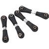 Yctze Set di barre di sterzo M3 Metallo Plastica 4 pezzi Set di aste Manubrio in Metallo Nero Per 1 RC Accessori di Ricambio Auto Piatte 1 10 Barra di trazione (42-50)