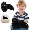 HEMOTON Gatto Peluche Realistico 11.42In Morbido Giocattolo Per Bambini Cuscino Decorazione Casa Compleanno Halloween Animale Di Pezza