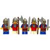 Lego® Lego® Lion Knights - Set di 5 figurine da collezione medievali per castello e fortezza Lego® per edifici e collezioni storiche Lego®