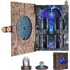 MiniCity Book Nook Kit per adulti puzzle in legno fai da te in miniatura, casa delle bambole 3D, fermalibri per libreria, decorazione con luce a LED, regalo creativo per lettori (Circle of Magic)