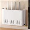 PUIOTEAIportare WiFi da Parete, Scatola Modem Router Bianca, Nascondi Router e Cavi, Organizza Connessione(Size:25x5x17cm)