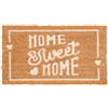 Comart - Zerbino Rio in Cocco con Scritte e Disegni Incisi - 40x70 cm - Tappeto Colorato per Ingresso Esterno e Interno - Asciugapassi Antiscivolo - Regalo Casa Nuova - Scritta Home Sweet Home Bianca