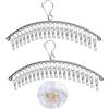 ZHAOYCSH 2 Pezzi Stendibiancheria Piccolo, Stendicalze Antivento in Acciaio Inox con 40 Clip/Mollette per Biancheria per Calze, Biancheria Intima, Asciugamani, Solette Scarpe e Capi Delicati