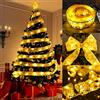 DTYDECLE DIYDEC Luci di nastro di Natale, 4 m, 40 luci dorate chiare calde luci natalizie per interni, decorazioni per feste di Natale