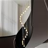 ZenithBeam 138''/350cm Alto Oro 20 Luci Scala a chiocciola Lampadario a sospensione Lampara de Soggiorno Soffitto Lampadari di cristallo Foyer Ingresso Lampadario di pioggia Bubble LED 2700-6000K Dimmerabile