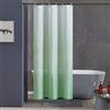 Furlinic Tenda Doccia Antimuffa Tessuto Erba Verde Gradiente Impermeabile Lavabile Piccola Tende Doccia Design Poliestere con 6 Ganci Tenda Doccia 100x2000cm.