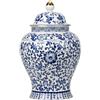 Bloomingville Susie Vaso Con Coperchio In Ceramica Gialla, 10x10 Cm, 400 Ml, Lavabile In Lavastoviglie