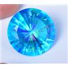 Naturale Blu Colore Mystic Quarzo 30.45 KT Rotondo Perfetto Certificato Gemma