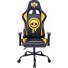 SUBSONIC Sedia Gaming Brawl Stars, Ergonomica da Ufficio, Nero, Similpelle, Braccioli 3D Regolabili, Altezza 46-56cm, Supporto Lombare, Carico Massimo 110kg