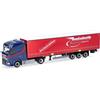 Herpa camion in miniatura DAF XG autoarticolato telonato "Heinloth", miniatura in scala 1:87, pezzo da collezione, Made in Germany, plastica