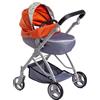 JC Toys - Carrello pieghevole bambole fino a 45 cm, collezione Nature, cestino, tettuccio, borsa da passeggio, manubrio regolabile, navicella rimovibile, ideale per giocare e passeggiare, progettato