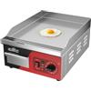 CROSSON Piastra Elettrica Commerciale 2000W,Plancha Elettrica Inox 36 x 40 cm, Temperatura Regolabile 60-300°C con Spatola per Ristoranti Luoghi Pubblici e Barbecue