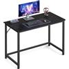 VASAGLE Scrivania per Computer, Postazione Lavoro, 50 x 100 x 76 cm, Scrivania da Ufficio, Studio Camera da Letto Soggiorno, Nero Ebano e Nero Inchiostro LWD041B56
