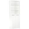 Composad | Libreria della Linea DISEGNO con 2 Ante e 3 Vani, Libreria a scaffale verticale, (LxAxP) 81,60x217,50x35,70 cm, Per Soggiorno, Ufficio, Studio, Bianco Laccato, Made in Italy