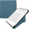 kwmobile Custodia Pieghevole Compatibile con Kobo Libra Colour Cover - Cover Magnetica Pelle PU eReader con Stand - petrolio