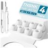 TNSNK Tappi di Ricambio per AirPods Pro 2ª e 1ª, A - Bianco (XS/S/M/L)