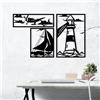 Wallity Hanah Home Elegante accessorio decorativo da parete in metallo nero, 72 x 43 cm, 100% metallo, spessore 1,2 mm, perfetto per la decorazione della casa moderna e arte da parete unica