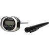 Taylor Pro Sonda Termometro per Alimenti in Acciaio Inox/Plastica con Display Digitale, Colore Argento/Nero, 15,5 x 4,5 x 5 cm