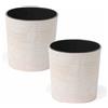 Siena Garden Eco Lens - Set da 2 pezzi, 25 cm, colore: Bianco