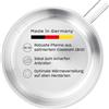 Fissler Profi Collection - Padella in acciaio inox (diametro 24 cm), padella non rivestita con manico, scala graduata interna, compatibile induzione, Senza Novogrill