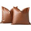 Homefeelzydys Fodere per Cuscino da Tiro 40x40 cm Set di 2,Fodera per Cuscino in Ecopelle Con Accento 16x16 Pollici,Federa Moderna in Stile Rustico Country per Camera da Letto, Divano del Soggiorno