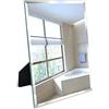 Calenzana Specchio senza cornice da appendere alla parete e supporto da scrivania, compatibile con specchi da trucco, 26,9 x 33 cm