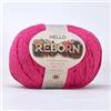 Hello Yarn Reborn - Filato di cotone riciclato - rosa acceso - 200 g DK per uncinetto/lavoro a maglia