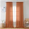 Chyhomenyc Tende trasparenti arancioni, lunghe 228,6 cm, 2 pannelli, filtranti della luce, morbide, ariose, eleganti, in voile, per camera da letto, soggiorno, decorazione per feste di nozze, 107 x