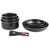 Sitram 712382 Batteria Premium 7 Pezzi 3 Pentole Ø16/18/20 cm + 3 Padelle Ø20/24/28 cm con Manico Amovibile - Alluminio Pressato - Rivestimento Antiaderente Senza PFOA - Compatibile Induzione