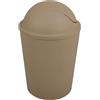 MSV - Pattumiera AKO con coperchio a ribalta - Capacità 5,5 l - Design compatto e pratico - Ideale per bagno o cucina - Colore tortora - Funzionamento semplice