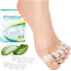 Promifun Separatori per punte in silicone per correggere il corpo, confezione da 8 spacers for Feet Men - Hammertoe Straighteners for Women, Yoga Practice-White