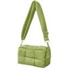 NAARIIAN Borsa a tracolla in nylon imbottito in tessuto borsa designer crossbody dupes donna giù borsa, Verde mela, Small