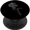One Line Art Face Regali per artisti min Fronte di arte di una linea disegnata a mano PopSockets PopGrip Adesivo