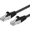 PremiumCord Cavo Patch Cat 6a S/FTP, 10Gbit/s, Cavo Ethernet, LAN, RJ45 Connettori, Flessibile e Robusto, AWG 26/7, Conduttori 100% CU, Nero, 3 m